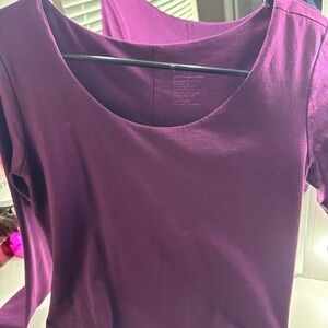 Pact Women's Long Sleeve Top in Deep Purple